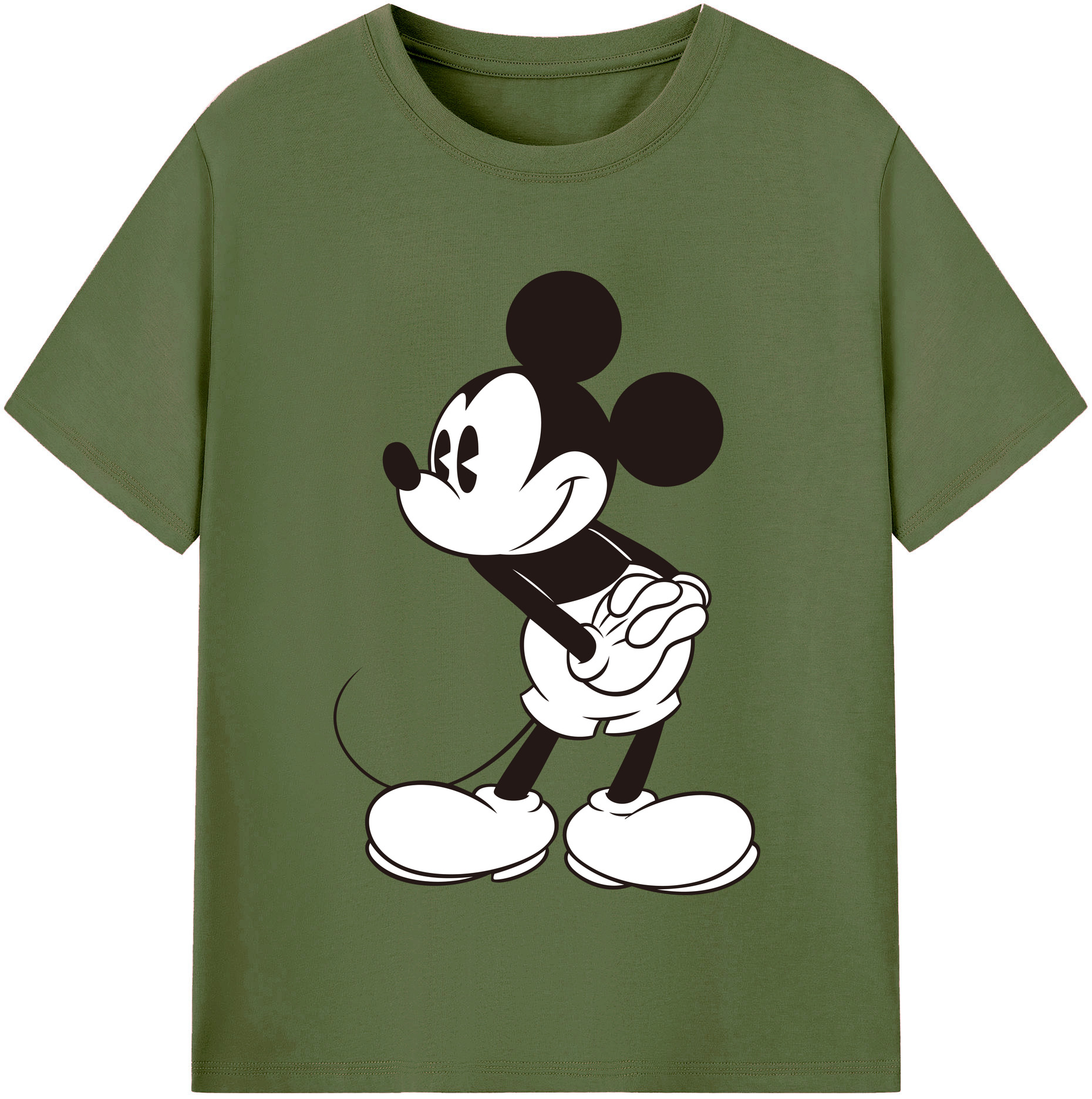 （画像用） ミッキーマウス Mickey Mouse 綿100％半袖Tシャツ（フロントプリント）